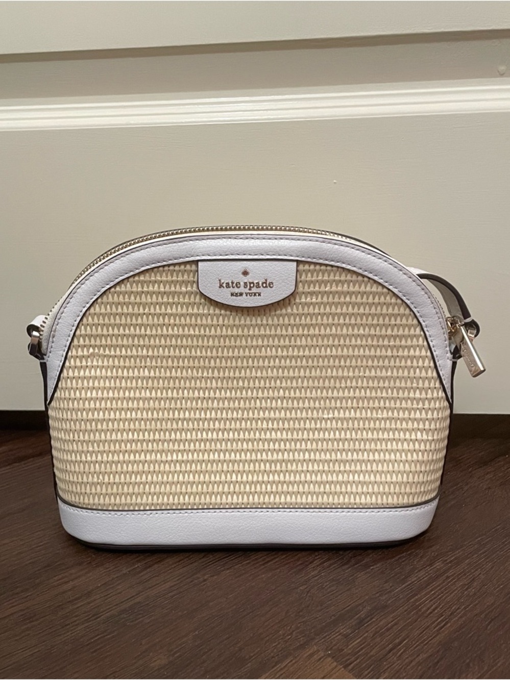Kate Spade Sylvia Straw Large Dome Crossbody